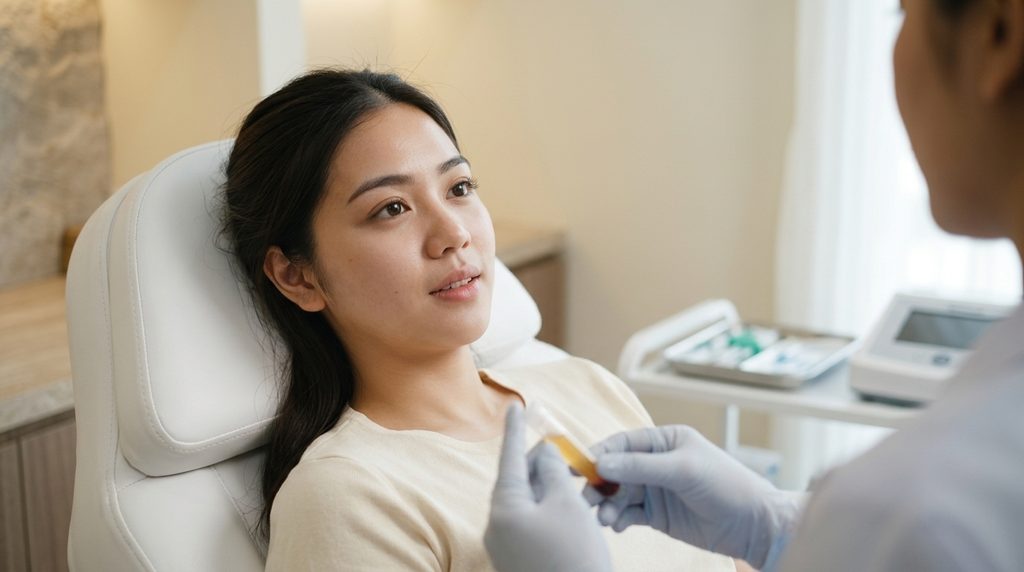 Kenali treatment PRP wajah, cara kerja plasma darah sendiri, potensi manfaat untuk tekstur kulit dan bekas jerawat, serta risiko dan proses perawatannya.
