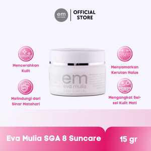 Eva Mulia SGA 8 Suncare – Sunscreen dengan Glycolic Acid 8% untuk Perawatan Kulit Wajah
